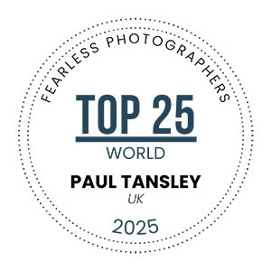 Fearless Photographer Paul Tansley Top 25 wedding photographers in 2025 Badge